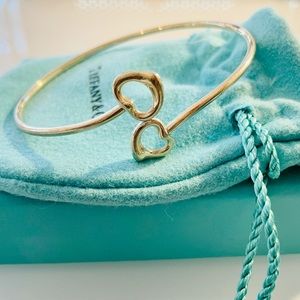 Tiffany and Co Elsa Peretti Double Heart Bangle